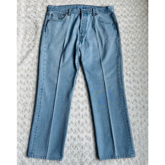 Vintage Levi's 501 WPL 423 Blue Denim Medium Wash Jeans Size 35 x 30 (35x28) - Picture 1 of 14